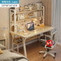 Computer Desk Office Desk Small Home Study Table Bedroom Student Writing Desk Bookshelf Attached Foldable Compact Space Saving