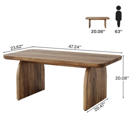 Farmhouse Rectangular Coffee Table, 47.24-Inch