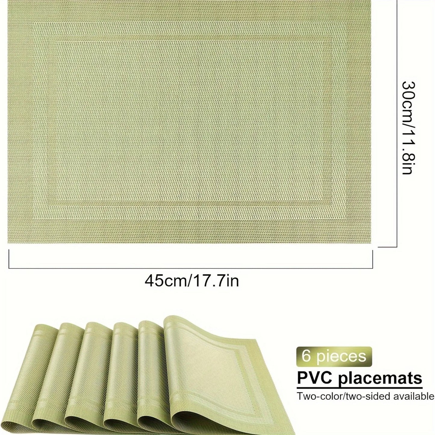 2/4pcs Green Placemat, Kitchen Table Mats