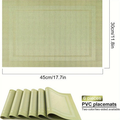 2/4pcs Green Placemat, Kitchen Table Mats