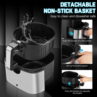 Large, 1500W 7QT AirFryer Cooker