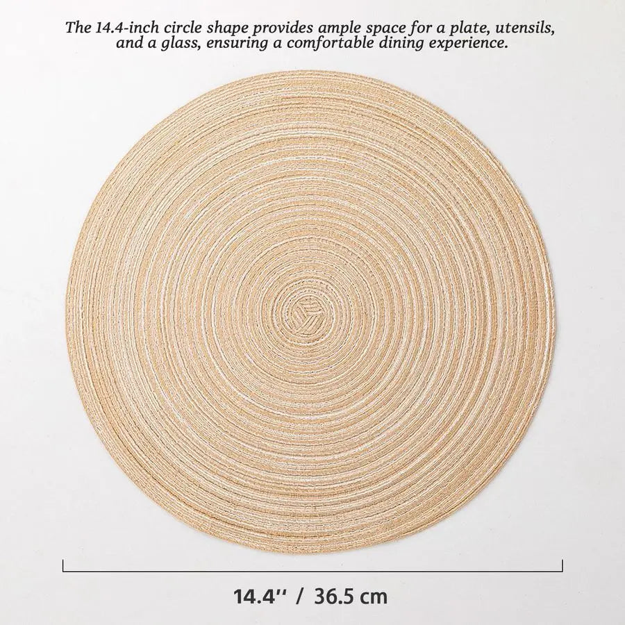 Placemats Set of 12 Woven, Braided Table Mats
