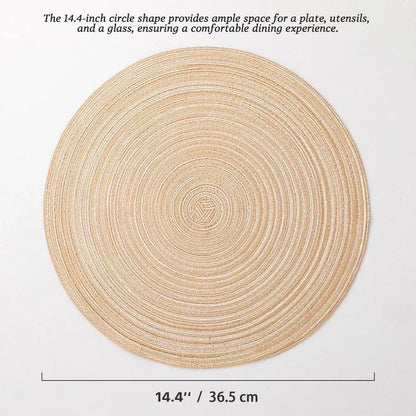 Placemats Set of 12 Woven, Braided Table Mats