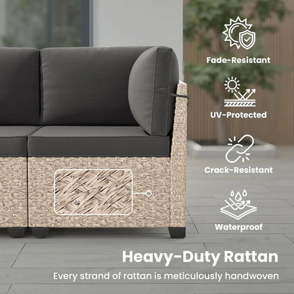 7-Piece Patio Furniture Set, Outdoor Sectional