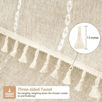Farmhouse Shower Curtain Extra Long 72 x 76 Inch