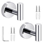 2Pcs Polished Bathroom Towel Hooks Stainless Steel Coat Robe Hook Wall Hanger with Screws Towel Rack Hang Hook for Hotel Kitchen