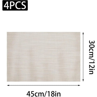4 Pcs Beige Placemats