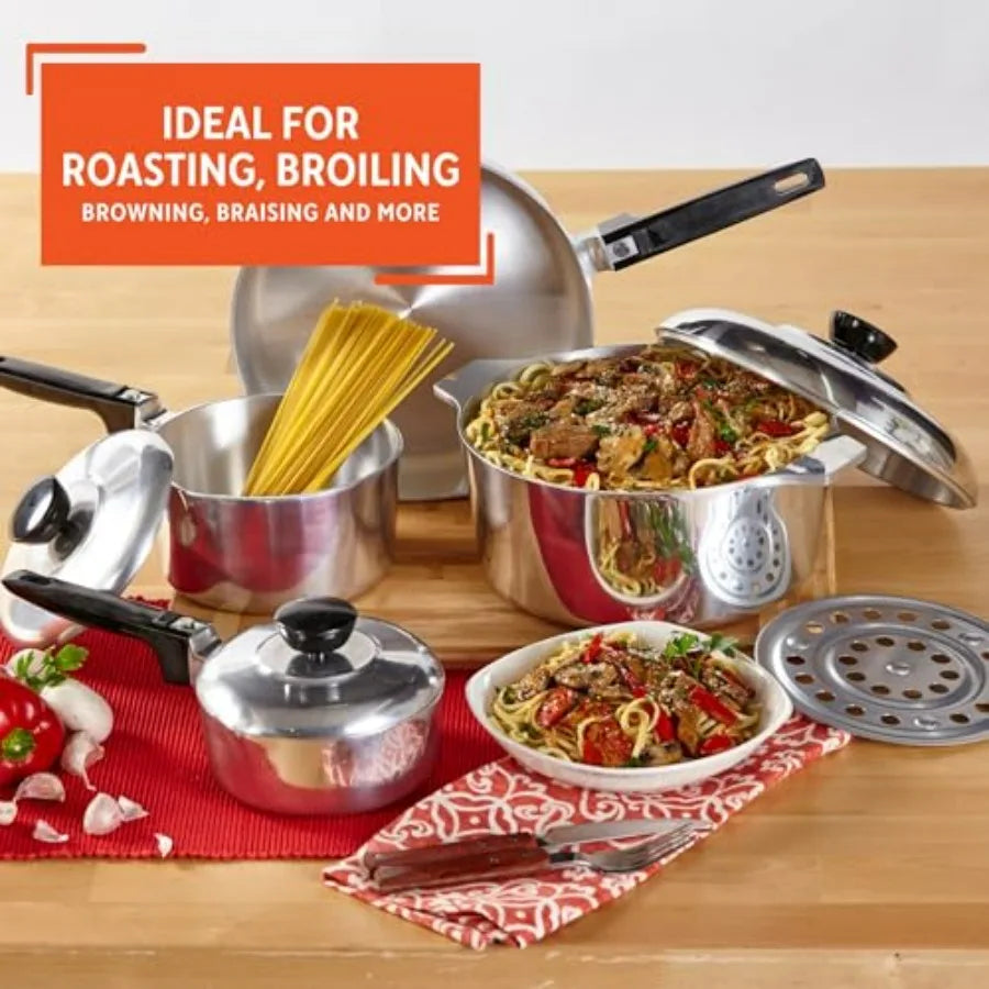 8-Piece Cast Aluminum Cookware Set