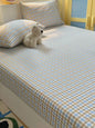 3-Piece Pink Gingham Bed Sheet Set: Fitted Sheet + 2 Pillowcases