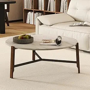 YO Round Coffee Table, 36” Wooden