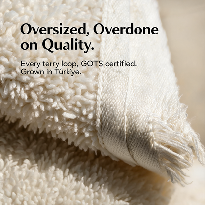 Luxury Organic Bath Sheets (Two Pack) - GOTS Certified, Soft, Eco-Friendly