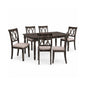 Claudia II - Weathered 7 Pieces Dining Room Set - Gray