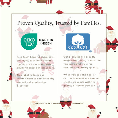Turkish Cotton Christmas Flannel Sheet Set - Whittaker Collection