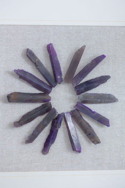 Grace Purple Agate Shadow Boxes Wall Art Set of 2 - Multicolor