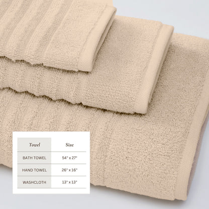 Luxury Combed Cotton Bath Towel Set - Karina Collection