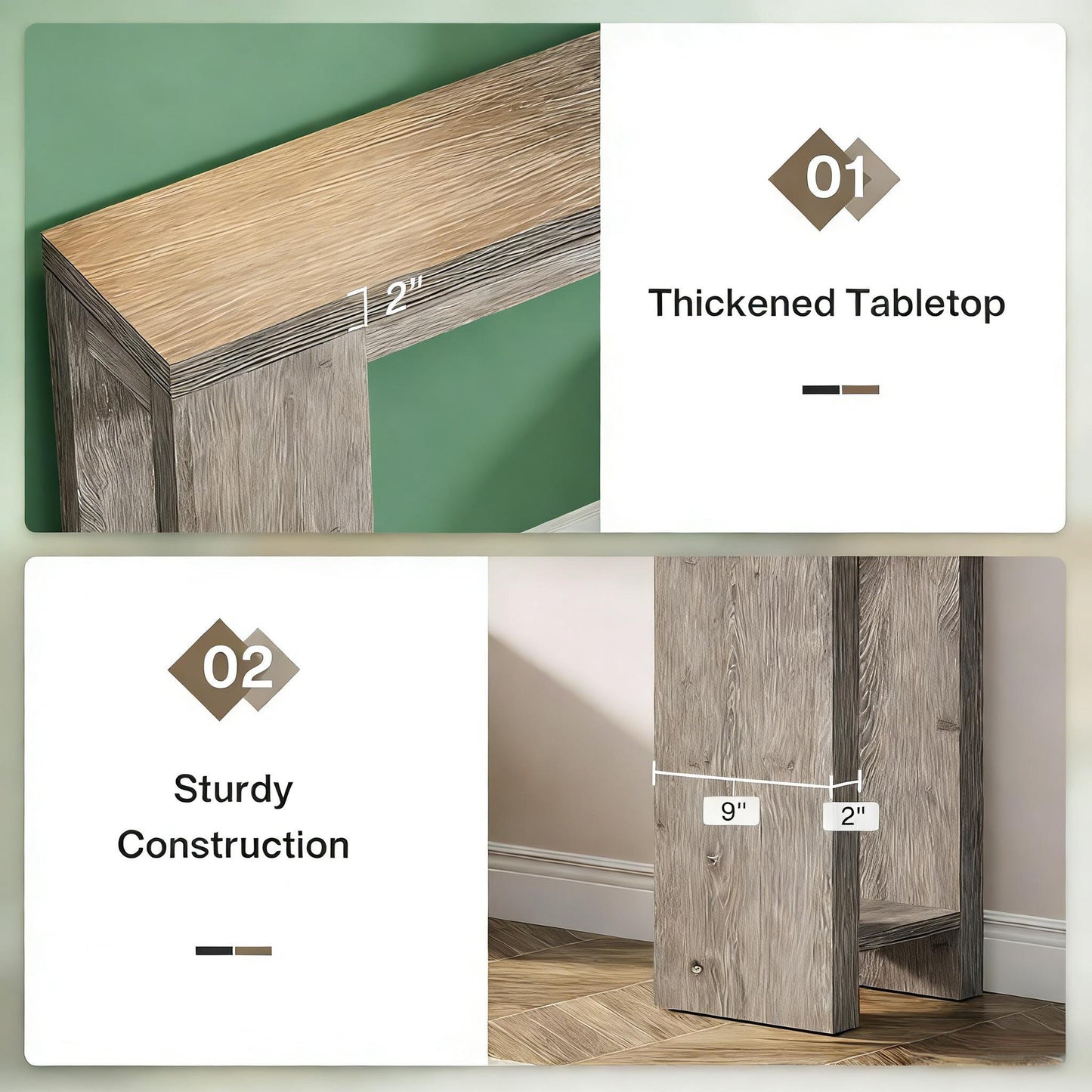Wood Entryway Console Table, Console Table, Side Table