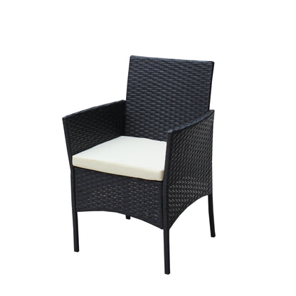 4 PC Rattan Patio Furniture Set Outdoor Cushioned Wicker Sofa
