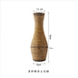 Retro Woven Rattan & Bamboo Glass Vase – Natural Dried Flower Basket