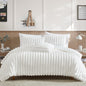 Everett 4-Piece White Micro Mink King Bedding Ensemble