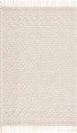 Ramsbury Beige Trellis Wool Rug