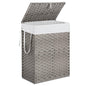 Sweetcrispy Laundry Hamper–Large Capacity Clothes Basket with Lid 23.8 Gallon (90L) Foldable Laundry Bin for Bedroom Bathroom and Laundry Room–Durable & Stylish Storage Organizer Dove Gray