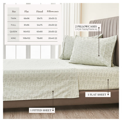 Striped Sheet Set - Evette Collection