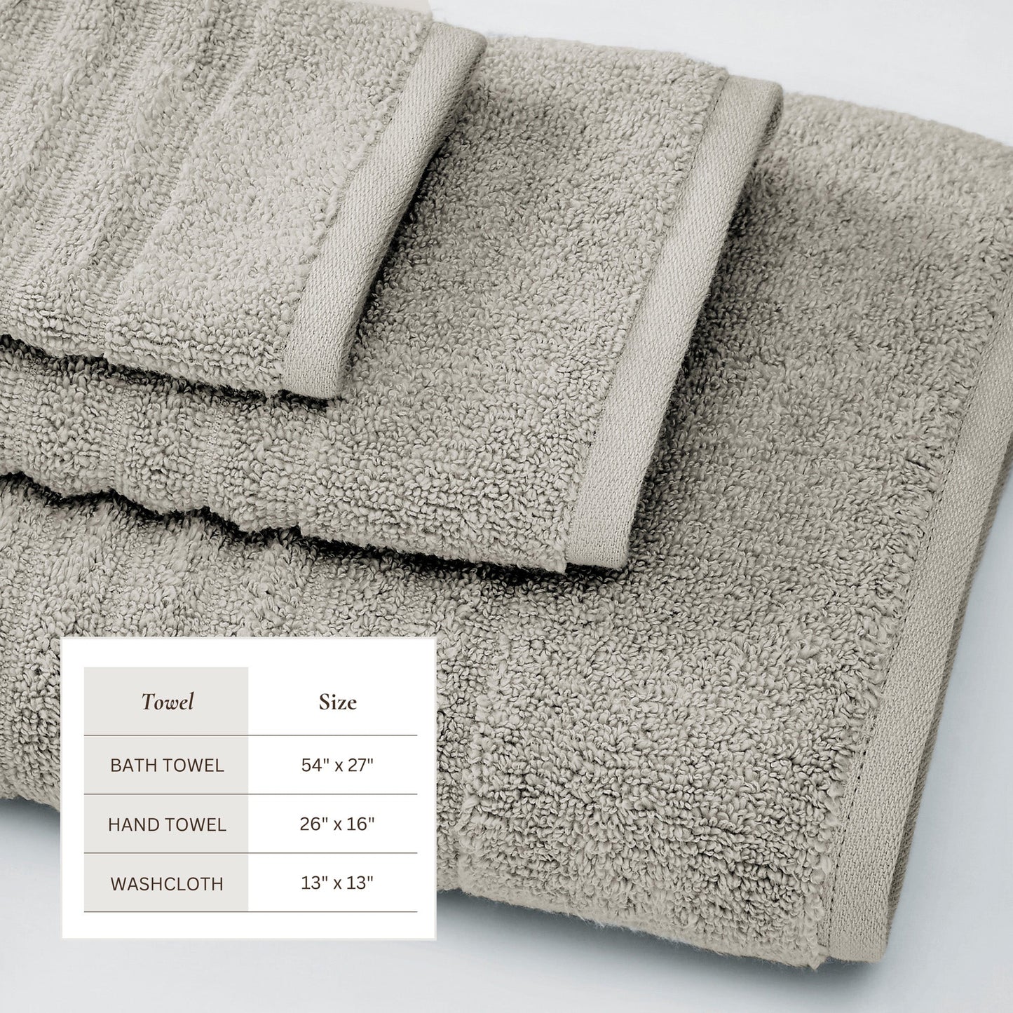 Luxury Combed Cotton Bath Towel Set - Karina Collection