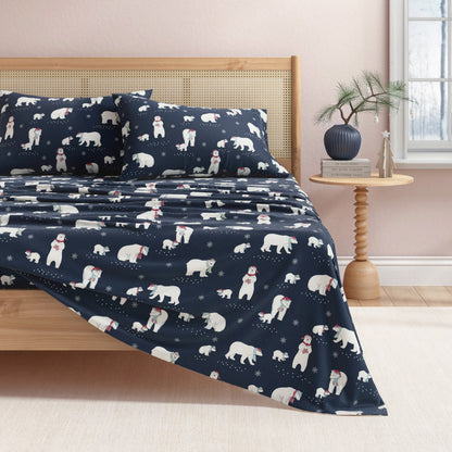 Turkish Cotton Christmas Flannel Sheet Set - Whittaker Collection