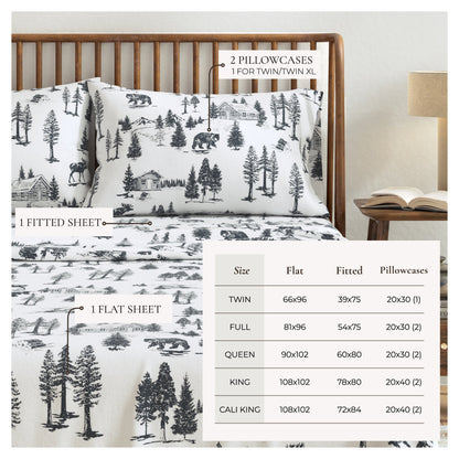 Turkish Cotton Flannel Sheet - Lakeview Collection