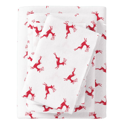 Turkish Cotton Christmas Flannel Sheet Set - Whittaker Collection