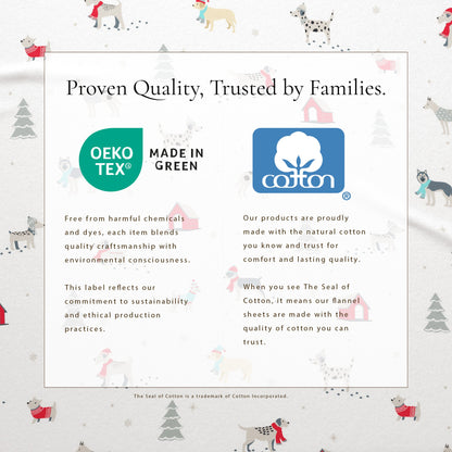 Turkish Cotton Christmas Flannel Sheet Set - Whittaker Collection