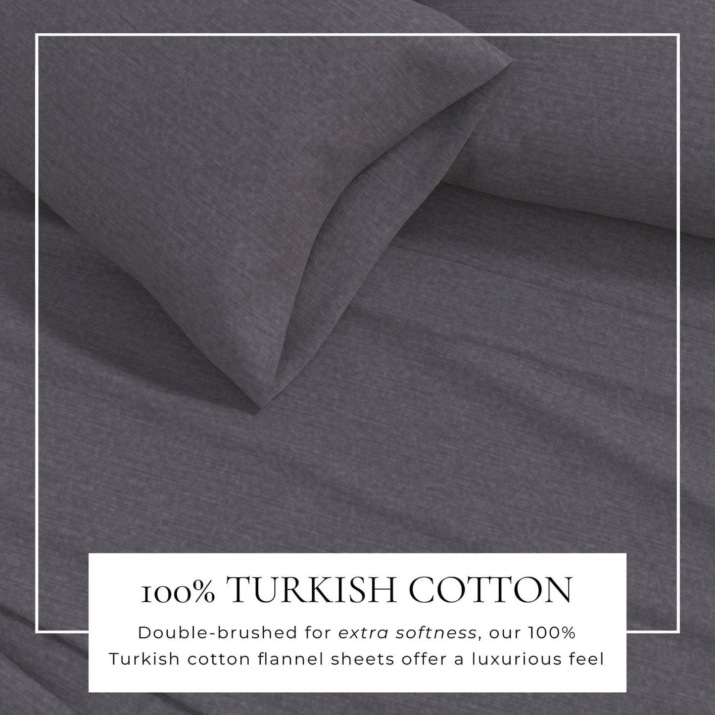 Heathered Solid Cotton Blend Flannel Sheet Set - Anders Collection