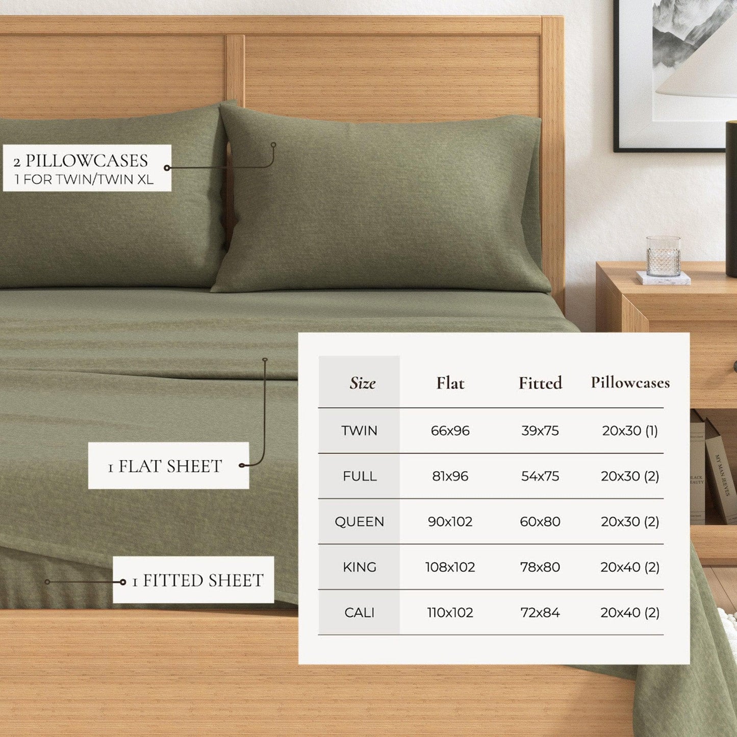 Heathered Solid Cotton Blend Flannel Sheet Set - Anders Collection