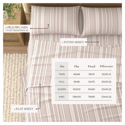 Striped Sheet Set - Elouise Collection