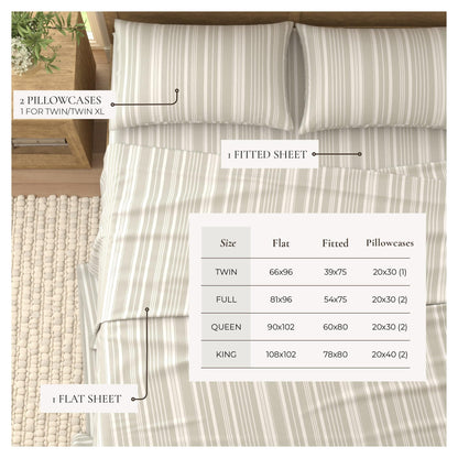 Striped Sheet Set - Elouise Collection