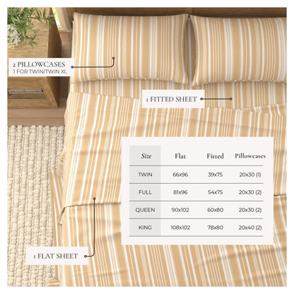 Striped Sheet Set - Elouise Collection