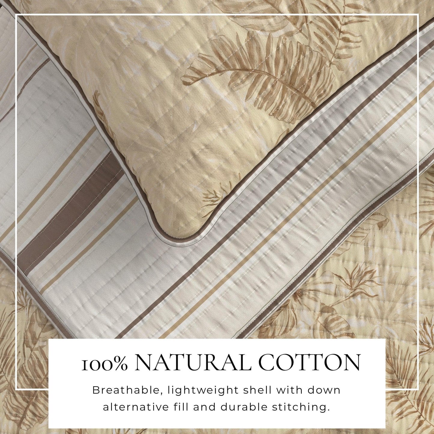Floral Printed Cotton Quilt Set - Mendocino Collection
