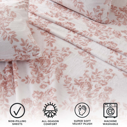 Printed Plush Sheet - Velvet Luxe Collection