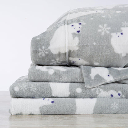 Printed Plush Sheet - Velvet Luxe Collection