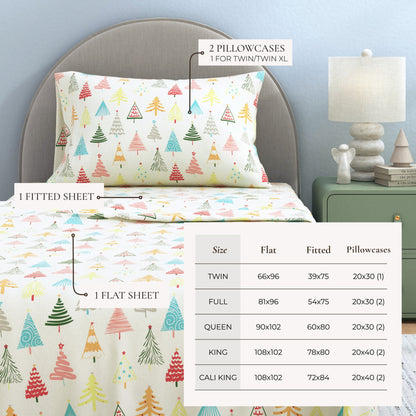 Turkish Cotton Christmas Flannel Sheet Set - Whittaker Collection