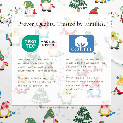Turkish Cotton Christmas Flannel Sheet Set - Whittaker Collection