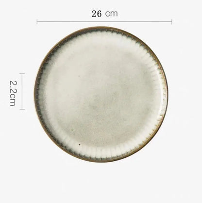 Nordic Ceramic Dinnerware Set with Glazed Minimalist Bowls