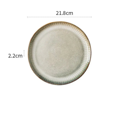 Nordic Ceramic Dinnerware Set with Glazed Minimalist Bowls