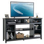 58 Inch TV Stand Entertainment Console Center with Adjustable Open Shelves-Black