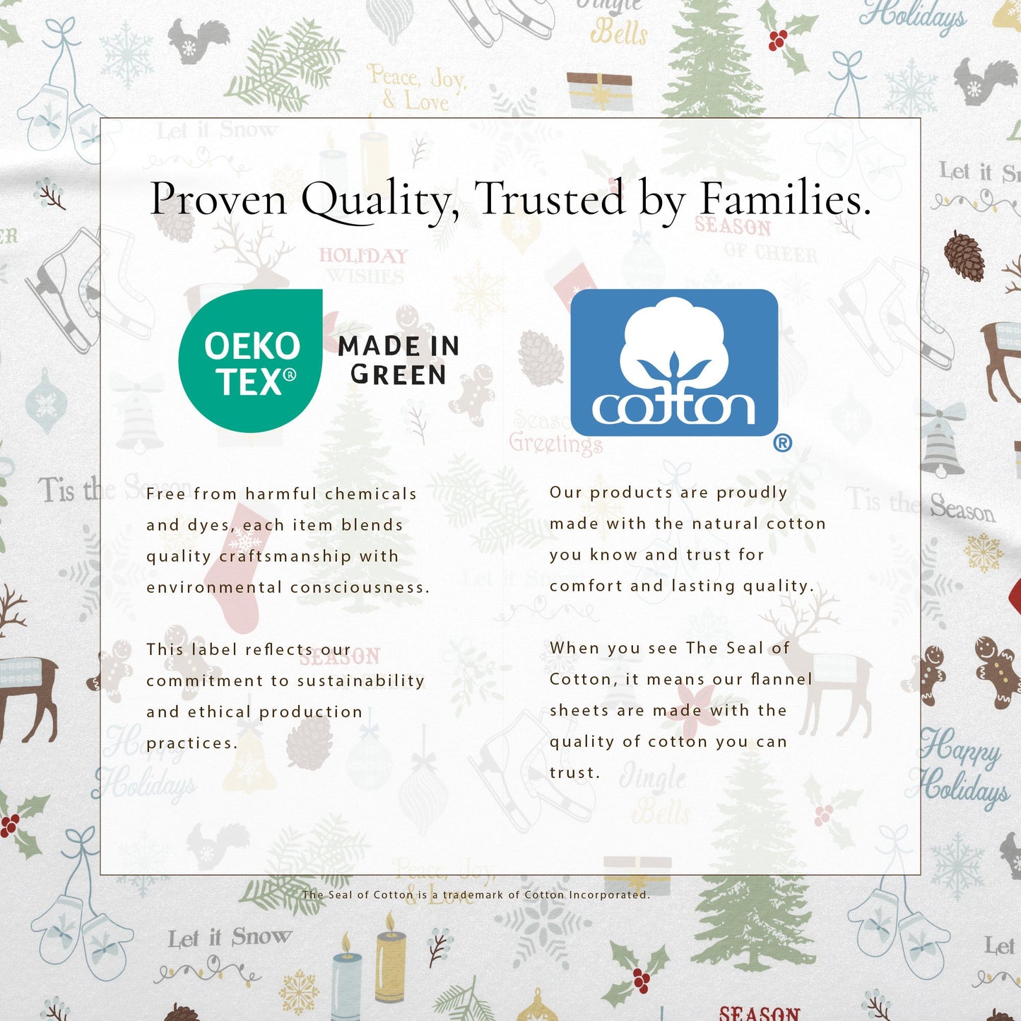 Turkish Cotton Christmas Flannel Sheet Set - Whittaker Collection