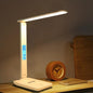 Modern Business Led Office Desk Lamp Touch Dimmable Foldable With Calendar Temperature Alarm Clock table Reading Light Decorative Table Lamp Cute Study Lamps for Bedroom Décor