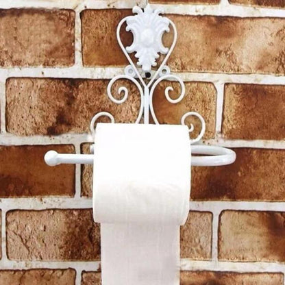 New Arrival Classic Bathroom accessories Vintage Iron Toilet Paper Towel Roll Holder Bathroom Wall Mount Rack Toilet Paper Roll Holder Cast Iron Wall Mounted Toilet Tissue Holder  European Victorian Design