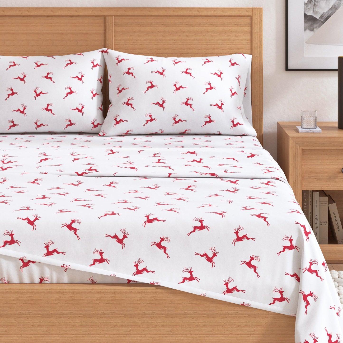 Turkish Cotton Christmas Flannel Sheet Set - Whittaker Collection