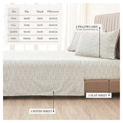 Striped Sheet Set - Evette Collection