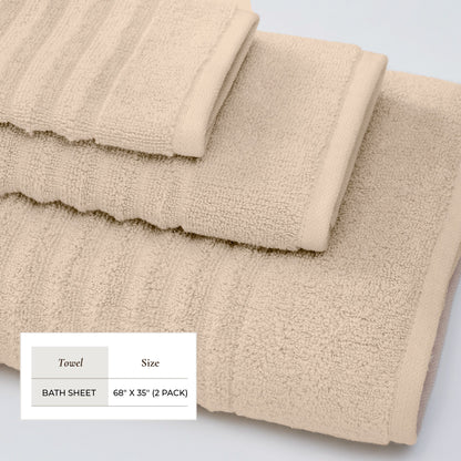 Luxury Combed Cotton Bath Towel Set - Karina Collection